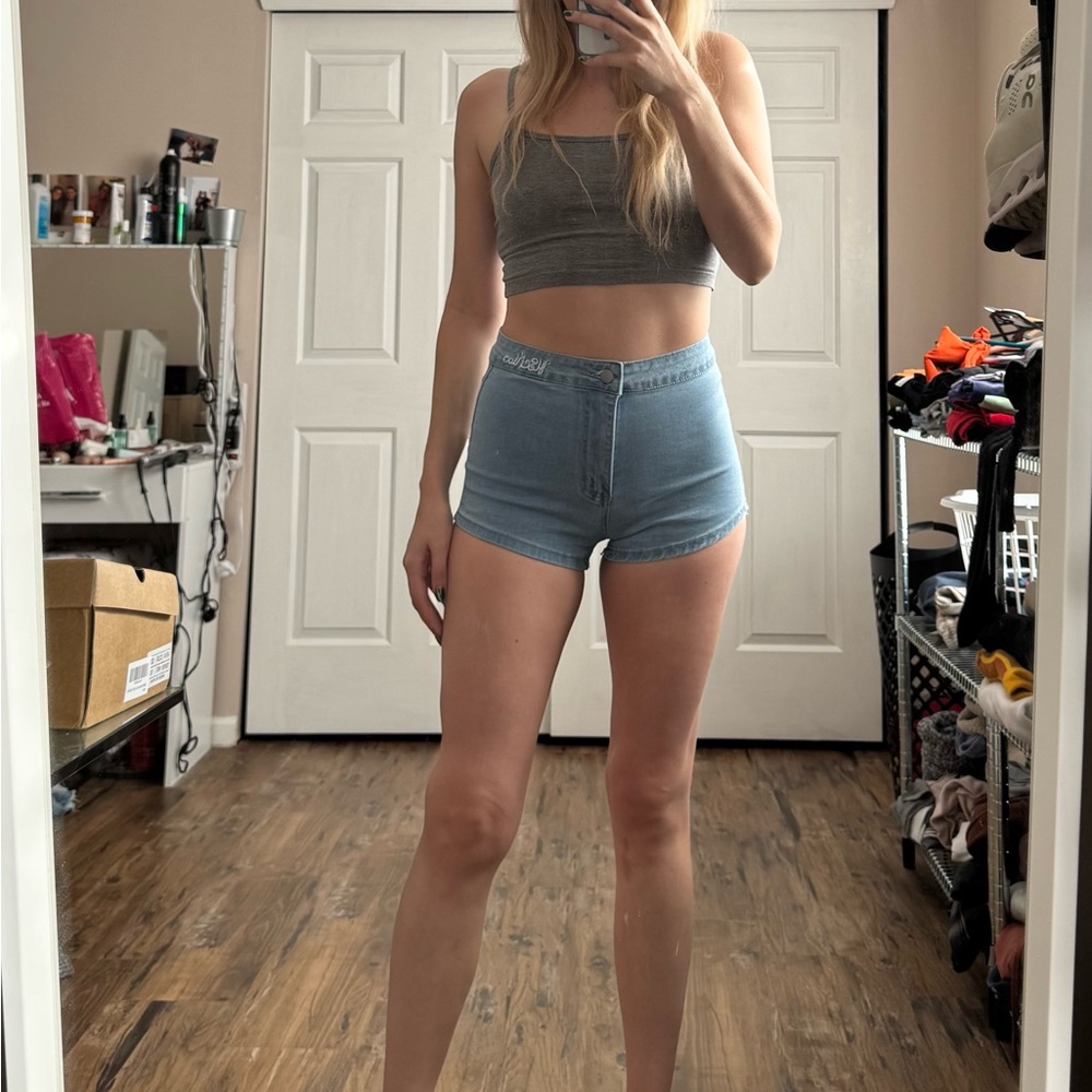 Women's Light Blue Denim Shorts